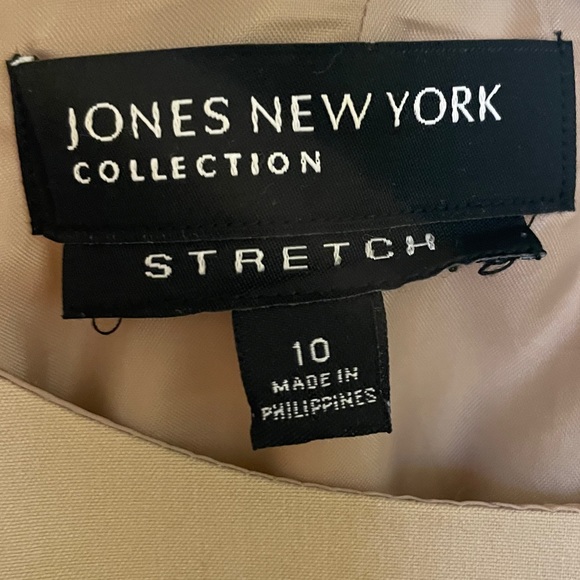 🔥 Jones New York | "Mallory" Tan Stretch Sleeveless Sheath Career Dress 10 - Picture 4 of 7